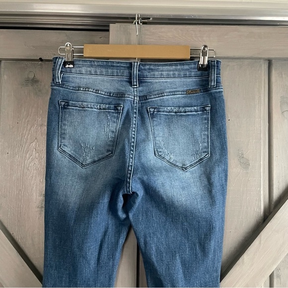 KANCAN - WOMEN'S HIGH RISE BUTTON‎ FLY DISTRESSED SUPER SKINNY JEANS size 7 - Picture 8 of 8